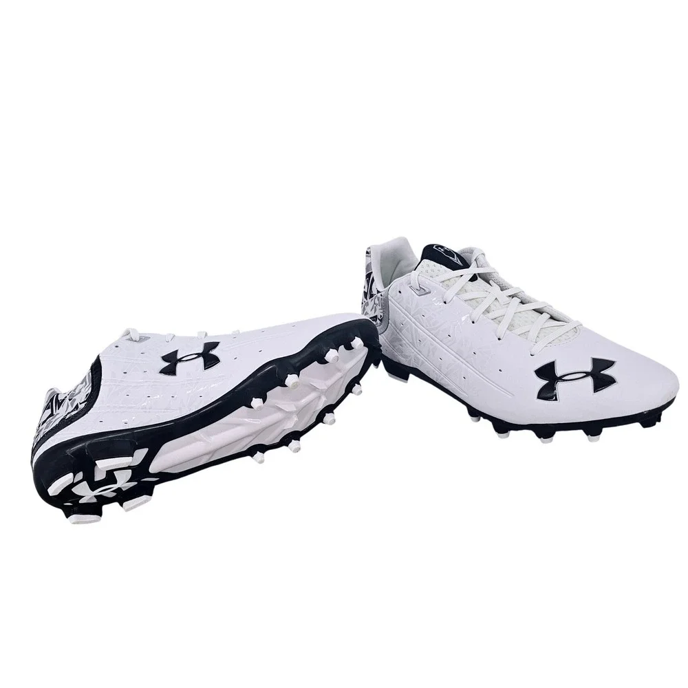Under Armour‎ Banshee Low MC Cleats White Black 3023707-103 Mens Size 15